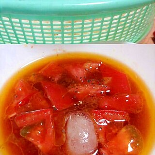 ざく切りトマトのイタリアン素麺つゆ